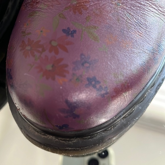 Dr.Martens Deep Purple Litter Flowers Leather Lace up   Boots Size 6 - Picture 7 of 15